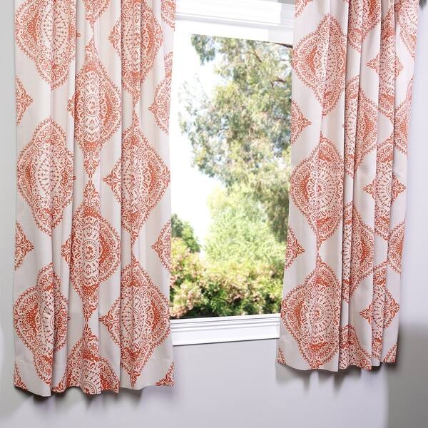 Shop Exclusive Fabrics Henna 63 Inch Blackout Curtain Panel Pair