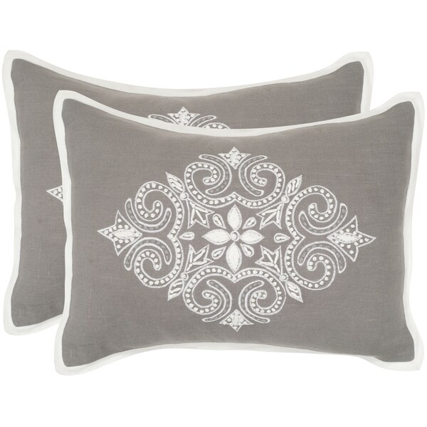 Shop Safavieh Regina Sterling 12 x 20inch Throw Pillows (Set of 2