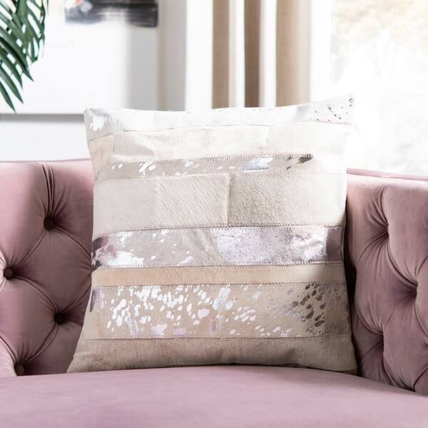 Shop Safavieh Peyton Silver 18 Inch Square Decorative Throw