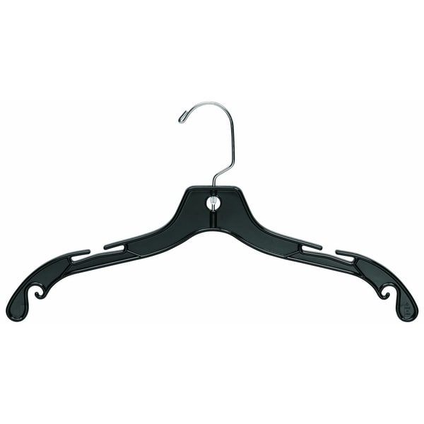 Shop Black Plastic Top Hangers, Set of 100 Strong and Affordable