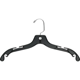 Whitmor 6478 1622 7 Blk Black Flocked Plastic Emaker Suit Black Plastic Top Hangers Set Of 100