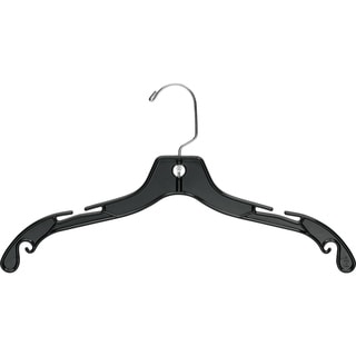 Black Plastic Top Hangers (Set of 100)