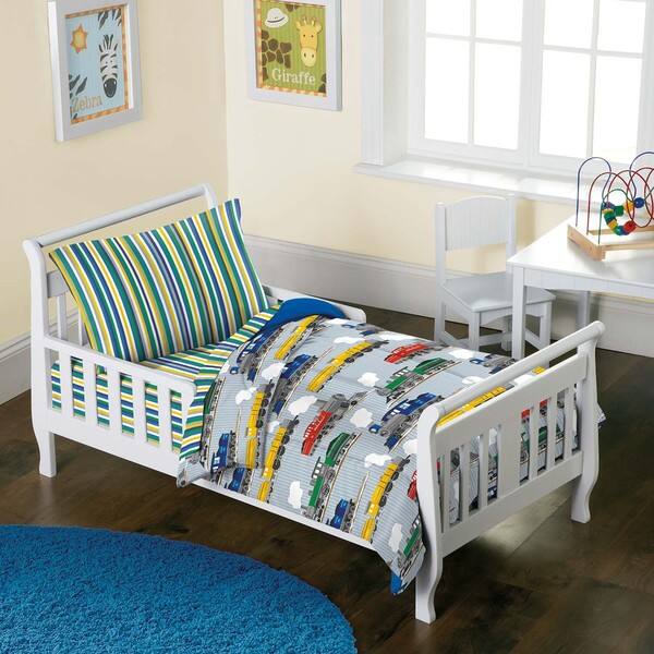 Shop Dream Factory Trains 4 Piece Toddler Comforter Set Free