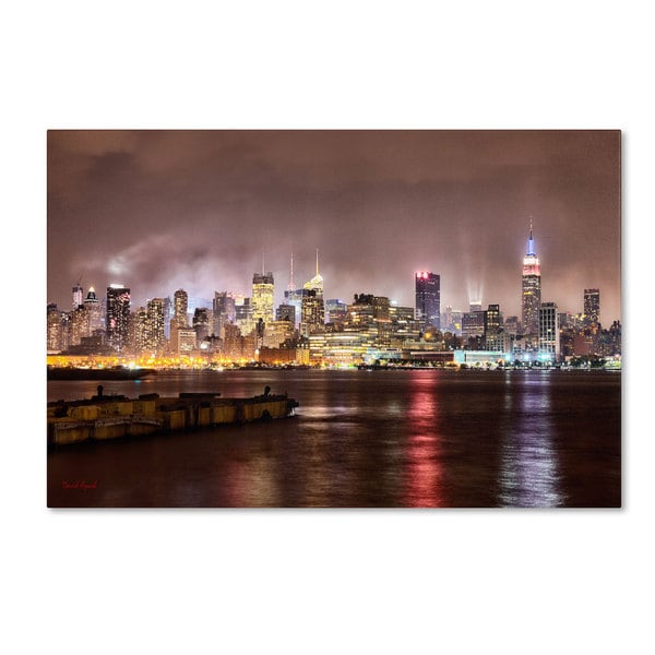 David Ayash Midtown Manhatten Over the Hudson River Canvas Art