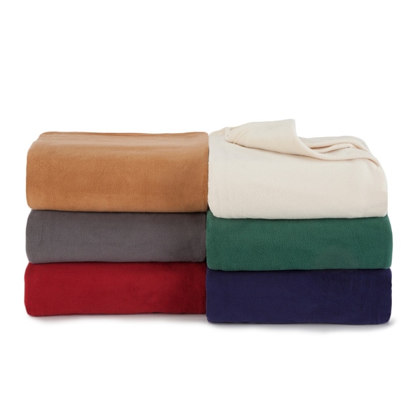 Solid Colored Microfiber Down Alternative Blanket