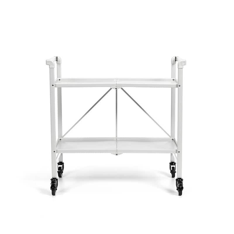 Avenue Greene Outdoor/ Indoor Metal Slat Folding Serving Cart
