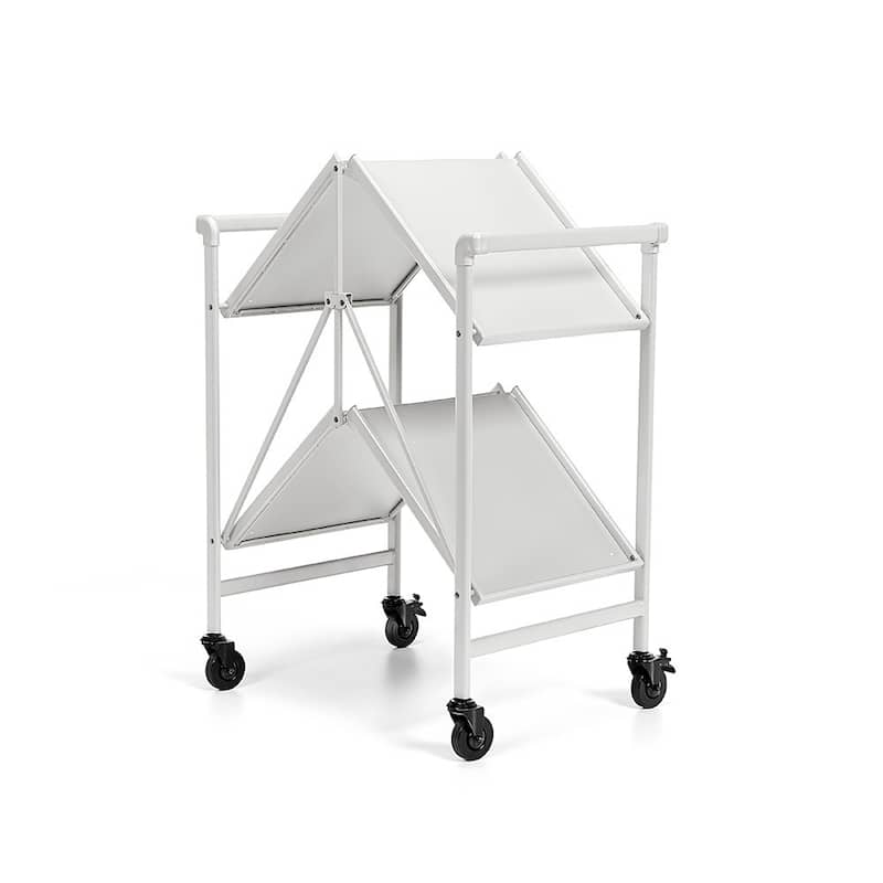 Avenue Greene Outdoor/ Indoor Metal Slat Folding Serving Cart
