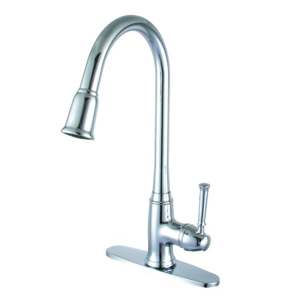 Shop Single Handle Pull Out Kitchen Faucet With 2 Foot Extended