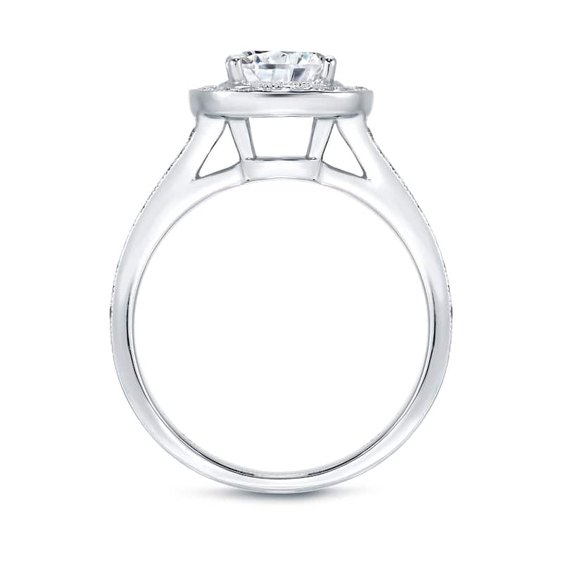 Auriya Vintage Inspired 2ctw Cushion Cut Halo Diamond Engagement Ring 14k White Gold (F-G, VS1-VS2)