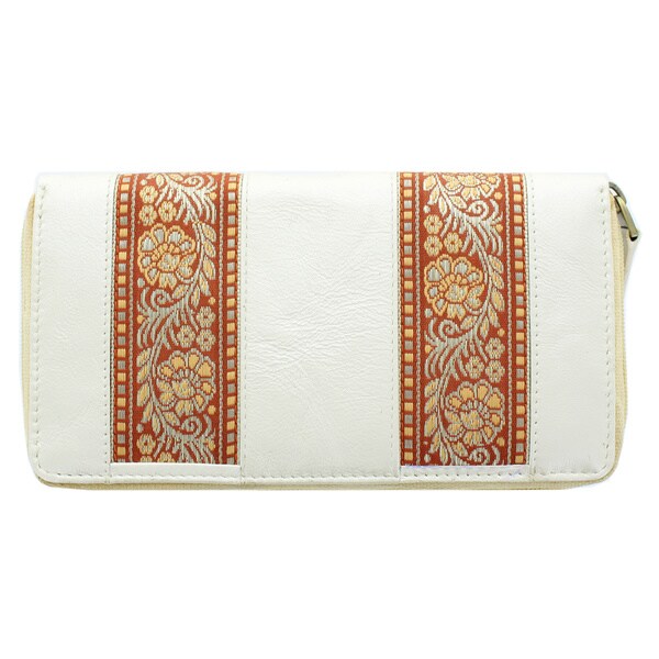 YL Fashion Women's Leather Zip-around Wallet