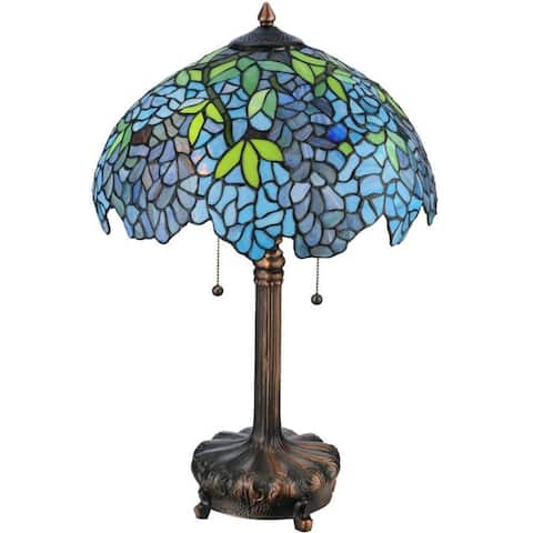 25-inch Tiffany-style Wisteria Table Lamp - 25