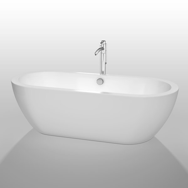 Wyndham Collection Soho 72 inch Freestanding Soaking Bathtub in White