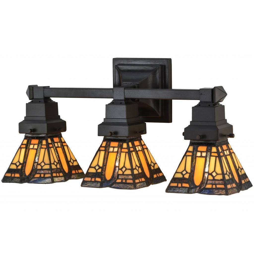 Sierra Prairie Mission Mahogany Bronze 3-light Vanity Fixture