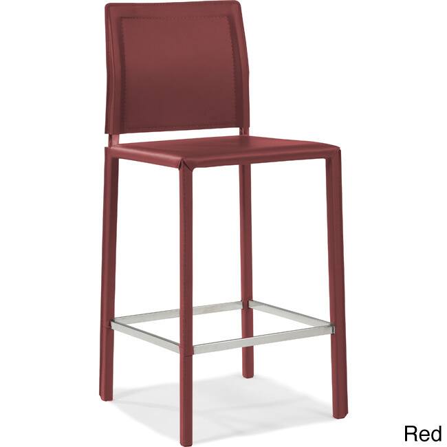 Aurelle Home Leather Counter Stool