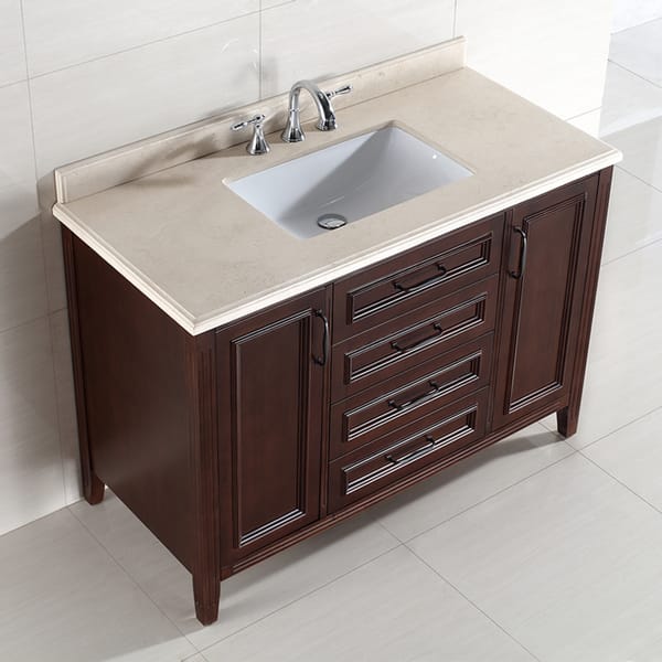 Ove Decors Daniel 48 Inch Single Sink Bathroom Vanity With Marble Vanity Top Overstock 9536002