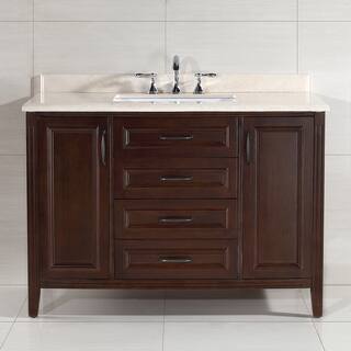 Mission Craftsman Bathroom Vanities Vanity Cabinets For Less Ove Decors Daniel 48 Inch Single Sink Bathroom Vanity With Marble Top