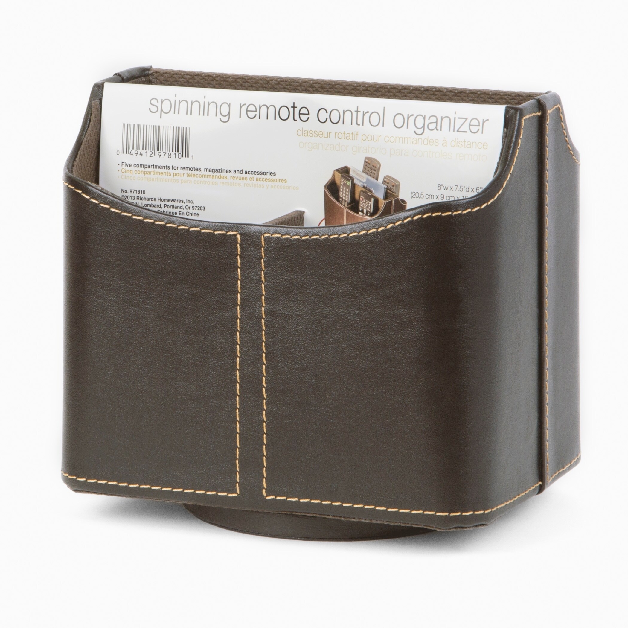 Shop Richards Homewares Remote Control Brown Organizer Caddy Overstock 9536069