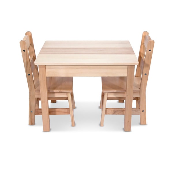 Melissa Doug Wooden Table Chairs 3 Piece Set 28.5 x 8 x 23.75 On Sale Bed Bath Beyond 9536119