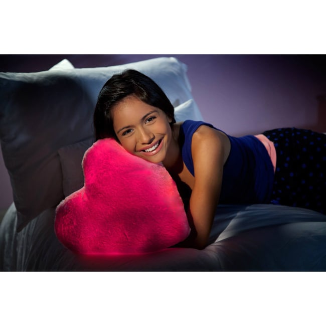 heart shaped pillow that lights up