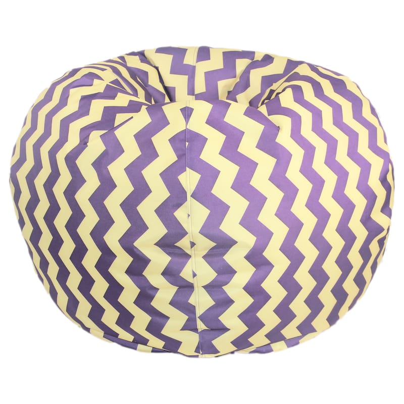 Chevron Bean Bag Chair - Purple/Yellow  - 27 in.