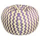preview thumbnail 2 of 1, Chevron Bean Bag Chair Purple/Yellow  - 27 in.