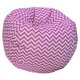 preview thumbnail 1 of 1, Chevron Bean Bag Chair Pink/White  - 27 in.
