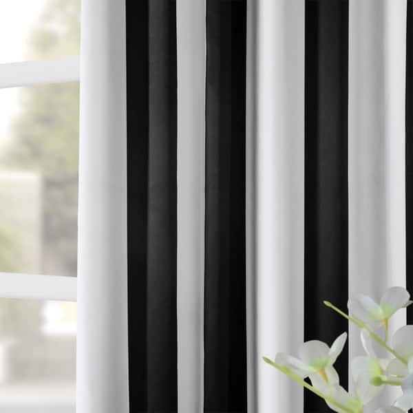 Shop Exclusive Fabrics Black And White Vertical Striped Blackout