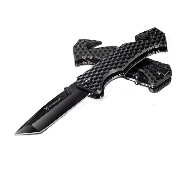 Kilimanjaro Black Finish UTAC 8-inch Folding Tactical Knife
