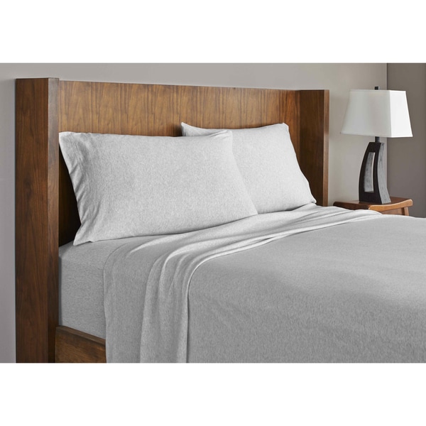 Grand Patrician Heathered Jersey Knit Bed Sheet Set. Opens flyout.