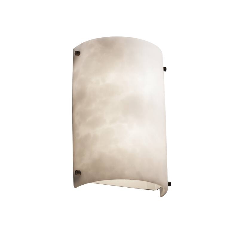 Justice Design Clouds Finials 2-light Dark Bronze ADA Wall Sconce