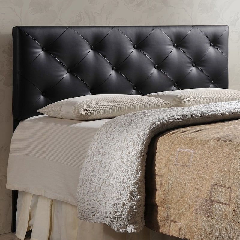 Porch & Den Minnehaha Contemporary Faux Leather Headboard - King