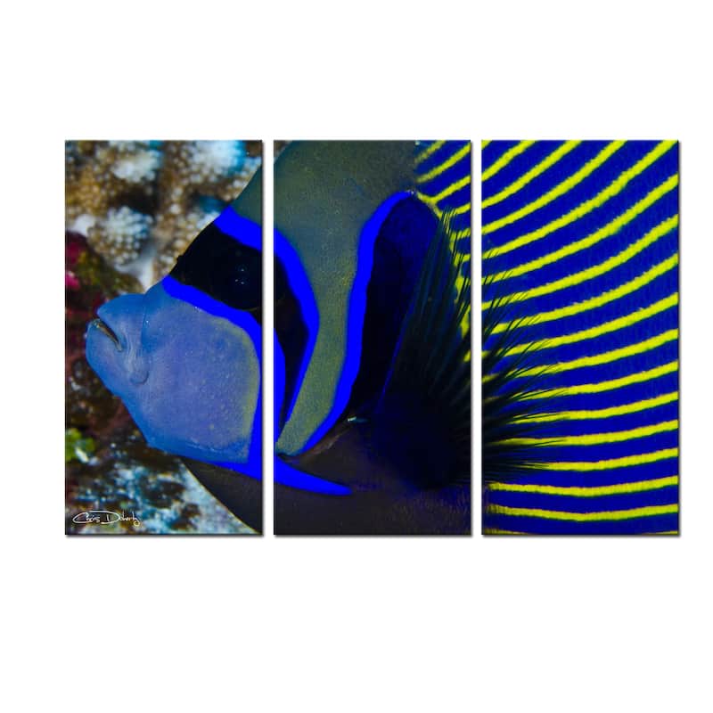 Chris Doherty 'Underwater Bleus' 4-piece Canvas Wall Art