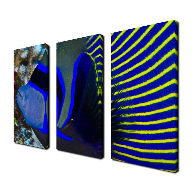Chris Doherty 'Underwater Bleus' 4-piece Canvas Wall Art