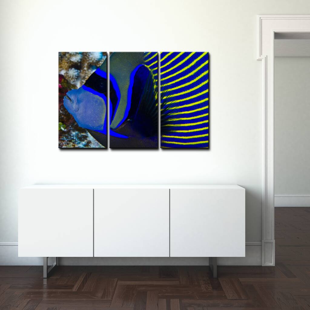 Chris Doherty 'Underwater Bleus' 4-piece Canvas Wall Art