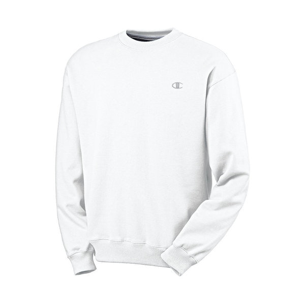 Champion Men's Pullover Eco Fleece Crew Sweatshirt White CS2465-045
