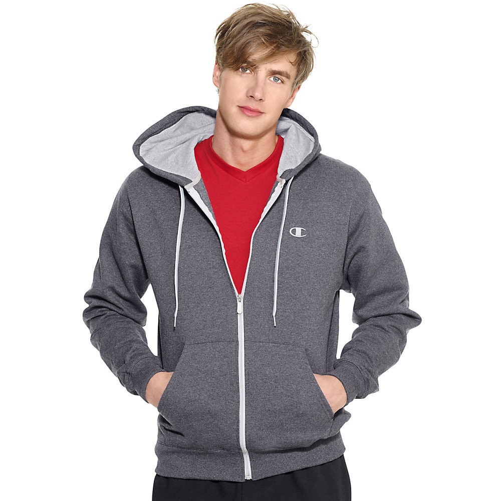 Champion Mens Eco Fleece Full zip Hoodie   Shopping   Top