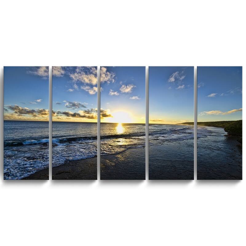 Ready2HangArt 'Day Break' Wrapped Canvas Wall Art Set - (5) 12" W x 30" H