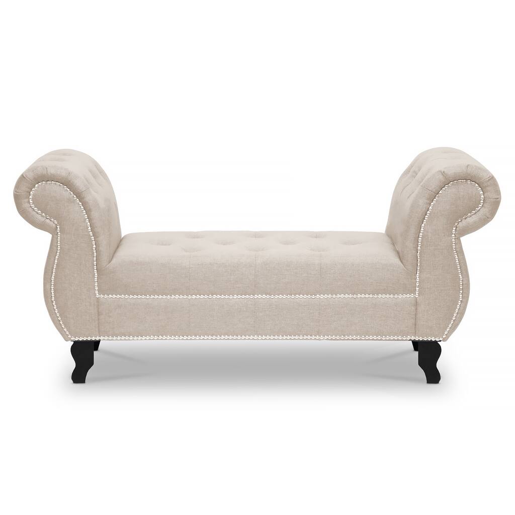 Baxton Studio Watson Upholstered Modern Tufted Bench
