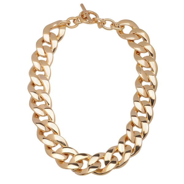 Shop Michael Kors Goldtone Curb Link Chain Necklace - Free Shipping ...