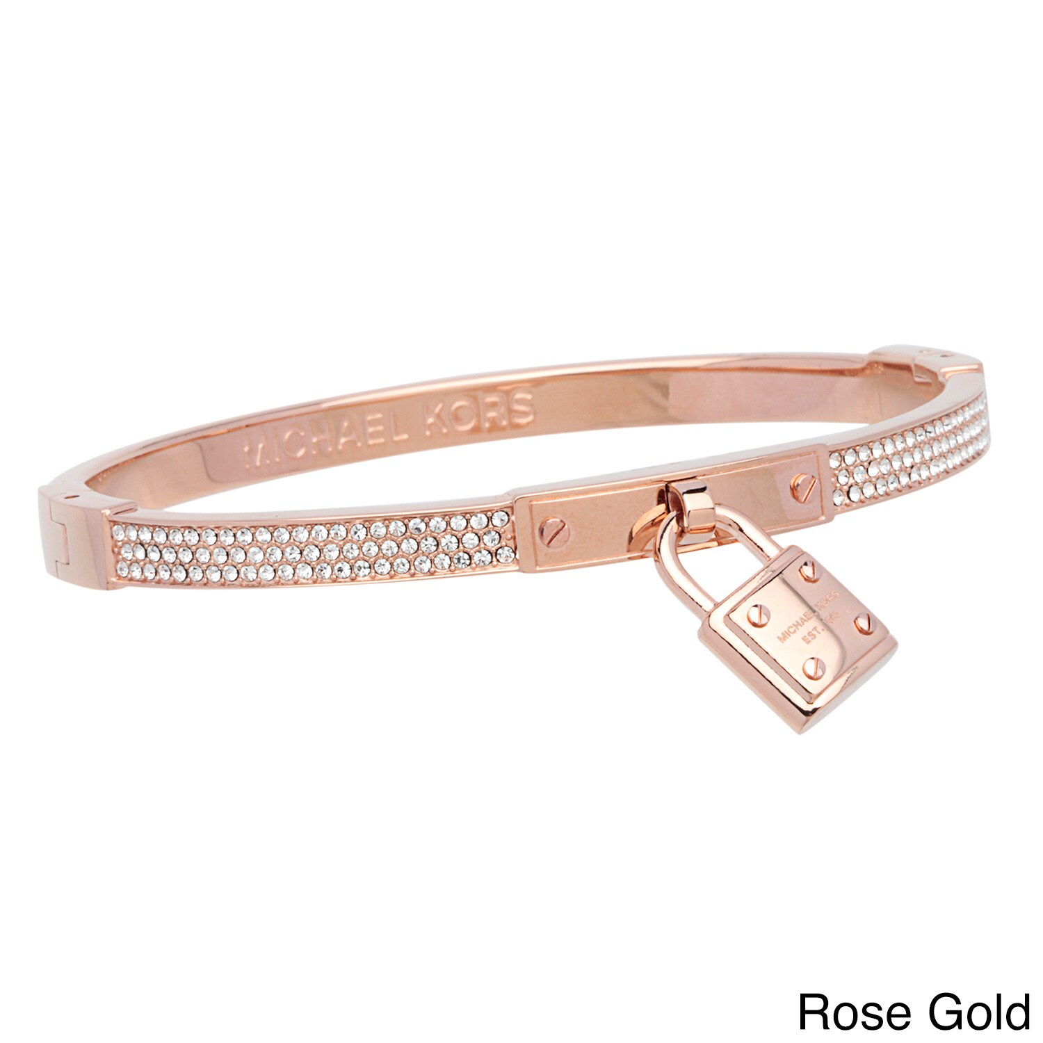 michael kors rose coloured buckle bangle