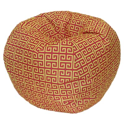 Egyptian Mod Red and Yellow Bean Bag Chair