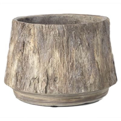 Sage & Co 8.5-inch Cement Faux Bois Planter Large