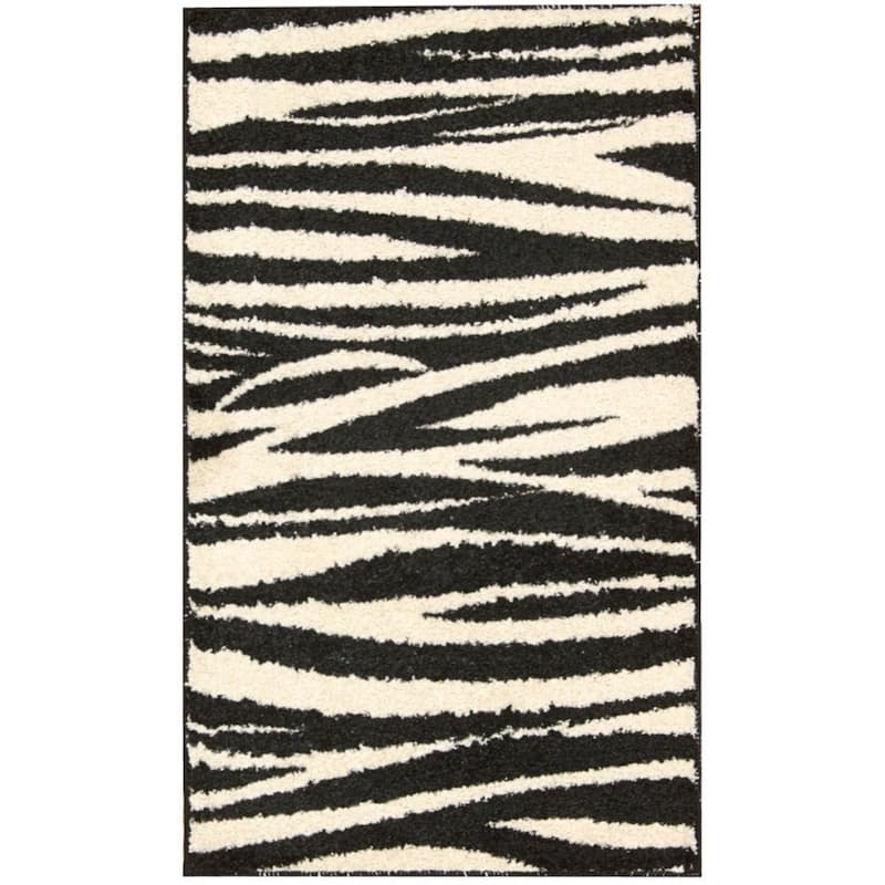 Nourison Perception PER11 Area Rug - 2' 3" x 3' 9" - Black/White - Rectangle