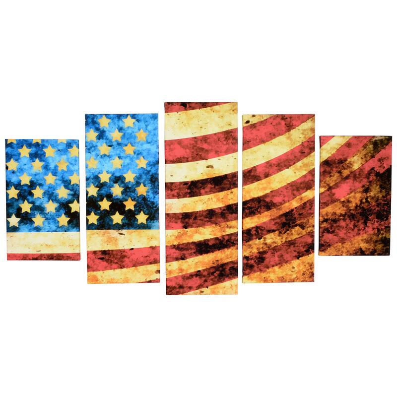 God Bless America Flag' Canvas Art Set