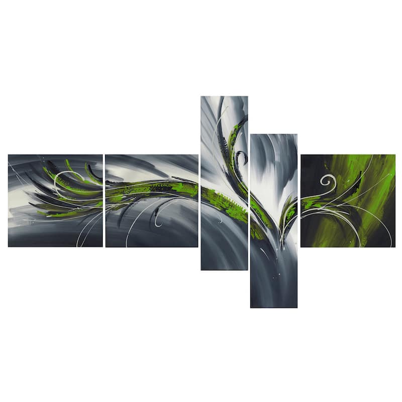 Abstract Thought" 5-piece Gallery-wrapped Canvas Print Art