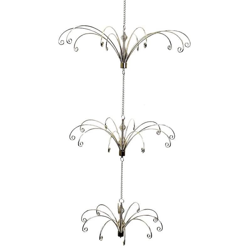 Kurt Adler 33-Inch Metal Gold Ceiling Suspended Tree
