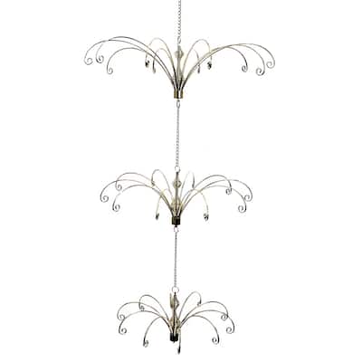 Kurt Adler 33-Inch Metal Gold Ceiling Suspended Tree
