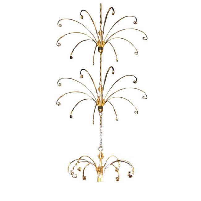 Kurt Adler 33-Inch Metal Gold Ceiling Suspended Tree