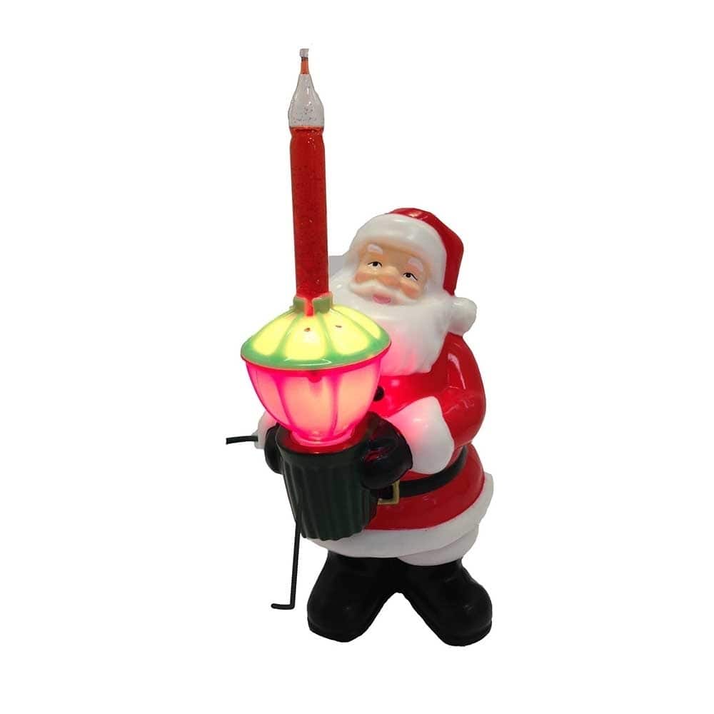 Kurt Adler 7-Inch Injection Mold Santa Bubble Light Tabletop Decoration