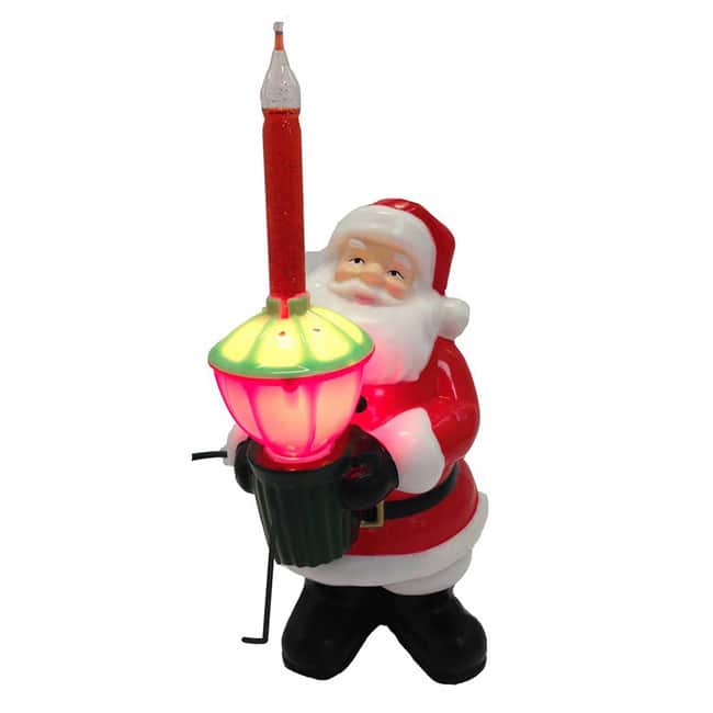 Kurt Adler 7-Inch Injection Mold Santa Bubble Light Tabletop Decoration